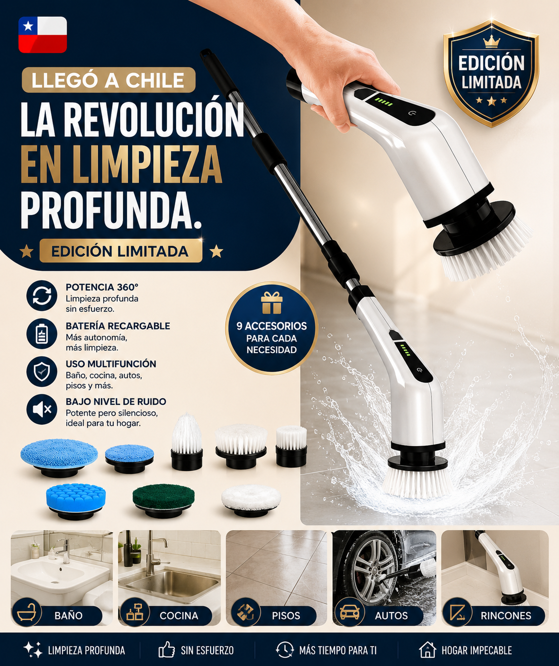 EDICIÓN LIMITADA - CEPILLO ELÉCTRICO GIRATORIO