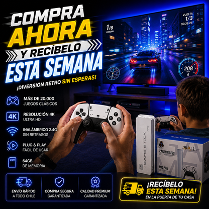 M15 Plus™ | La Consola 4K Retro Tendencia | +20.000 Juegos Clásicos | Plug & Play