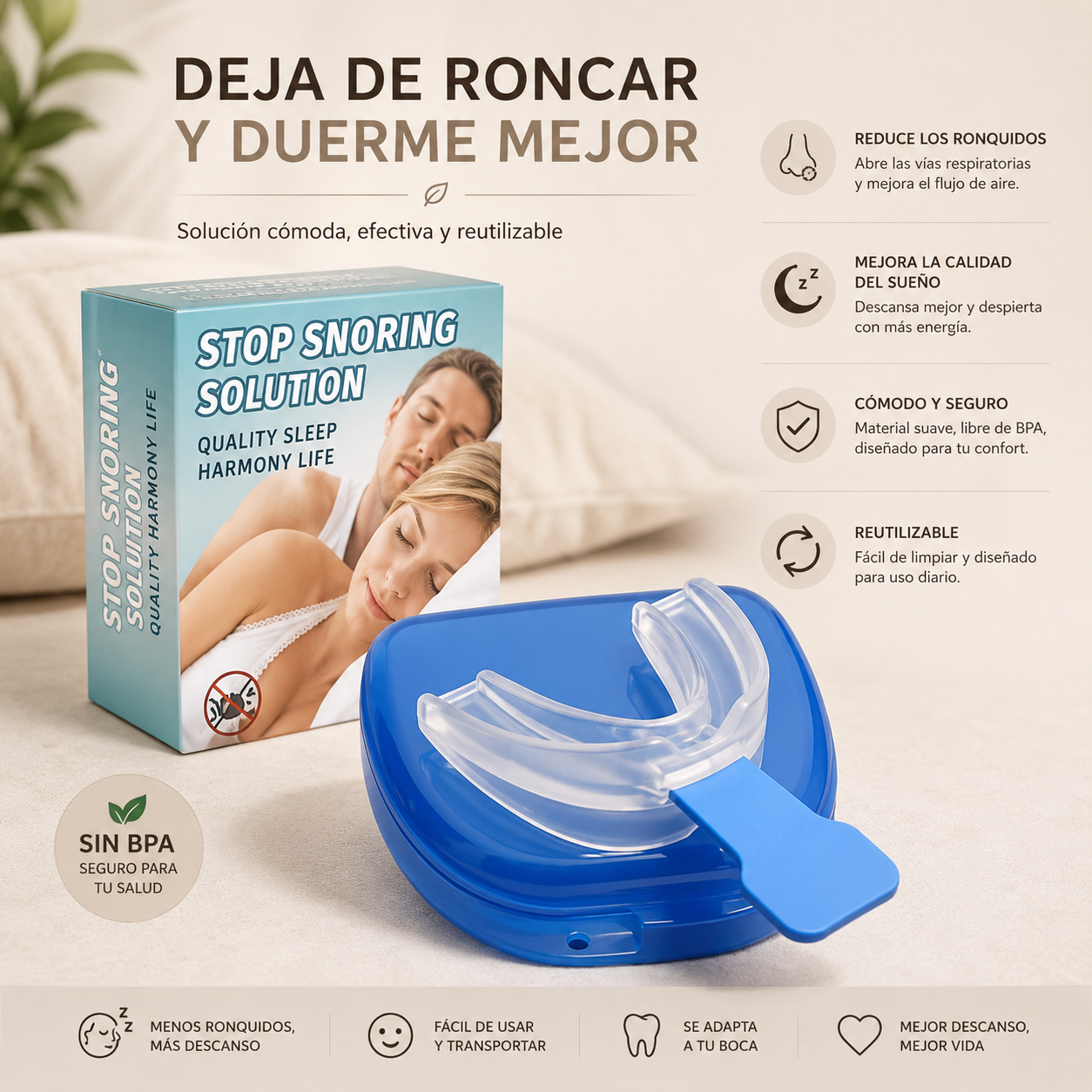 Placa Anti bruxismo Apnea Y Ronquido