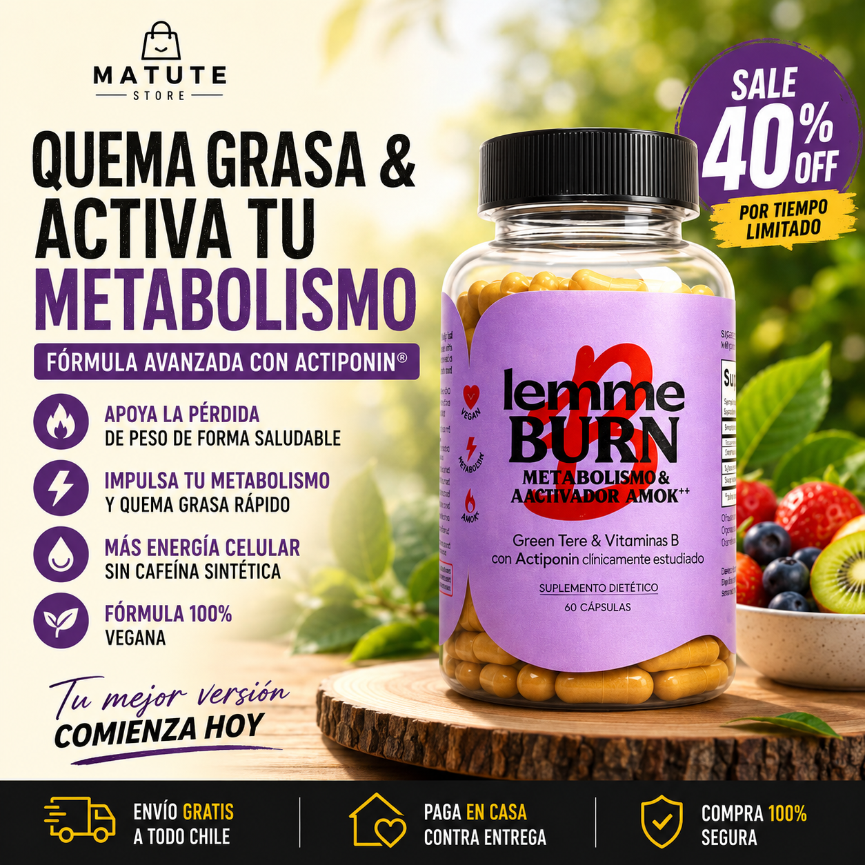 EDICIÓN LIMITADA - LEMME BURN 60 capsulas
