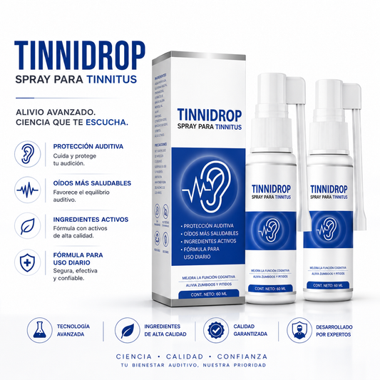 TINNIDROP® | Dile Adiós a los Cotonitos y al Zumbido en el Oído