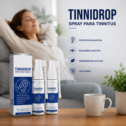 TINNIDROP® Spray Auricular Natural | Alivio Rápido del Zumbido y Tinnitus