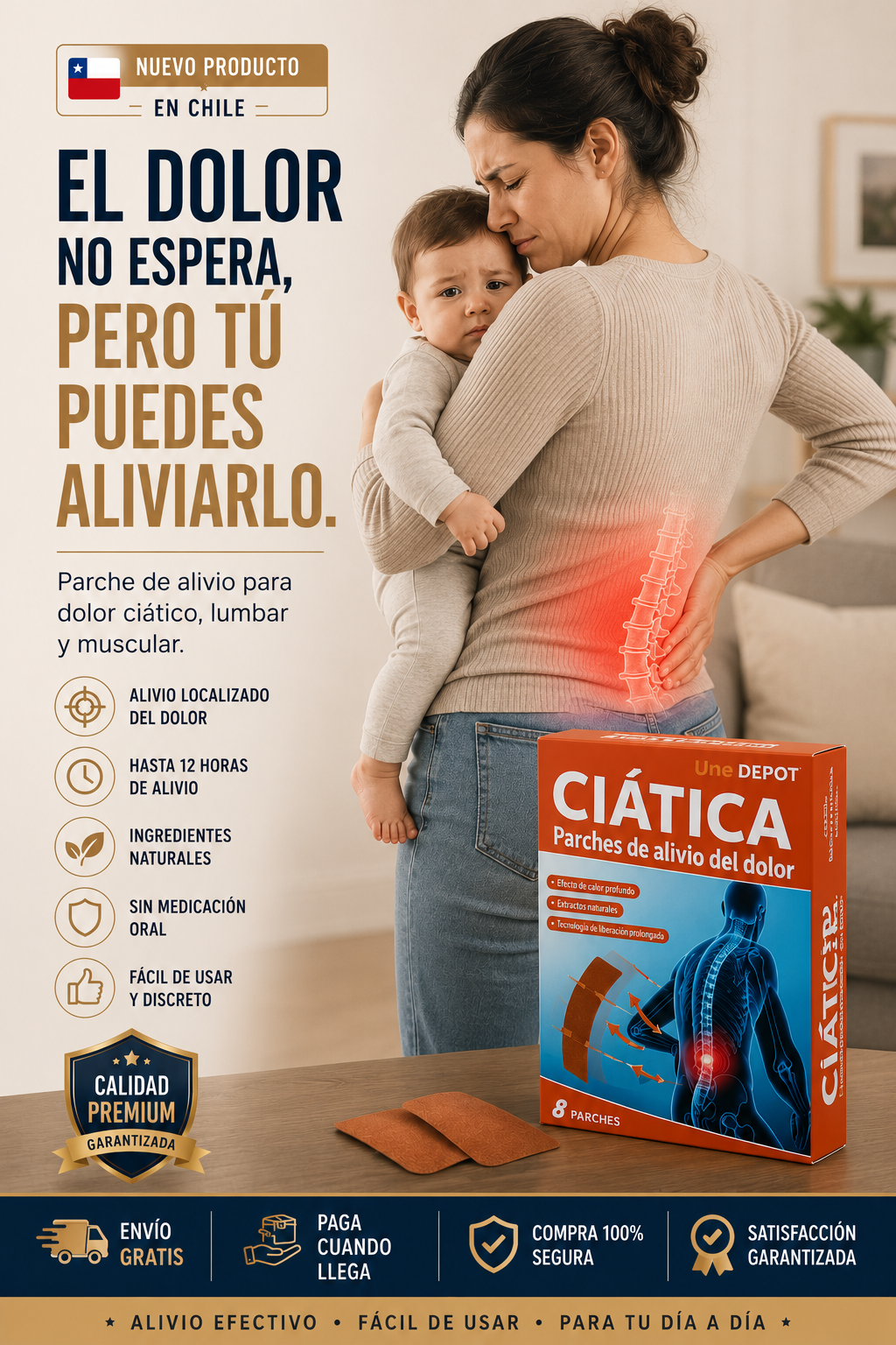 ÚLTIMAS UNIDADES - Parches Alivia Ciática Lumbalgias Lumbar